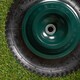 image 7 of Replacement 15" x 3.4" Pneumatic Heavy Duty Garden Wheelbarrow Wheel & Axel In Green