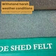 image 7 of NOVECRAFTO Standard Grade Shed Roof Felt – Heavy-Duty Mineral Roofing Felt for Sheds, Summerhouses & Kennels – Durable, Weatherproof Covering Green | 10m x 1m