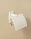 image 2 of Cosmic Wall Mounted Toilet Roll Holder with Durable Metal Matte Finish White
