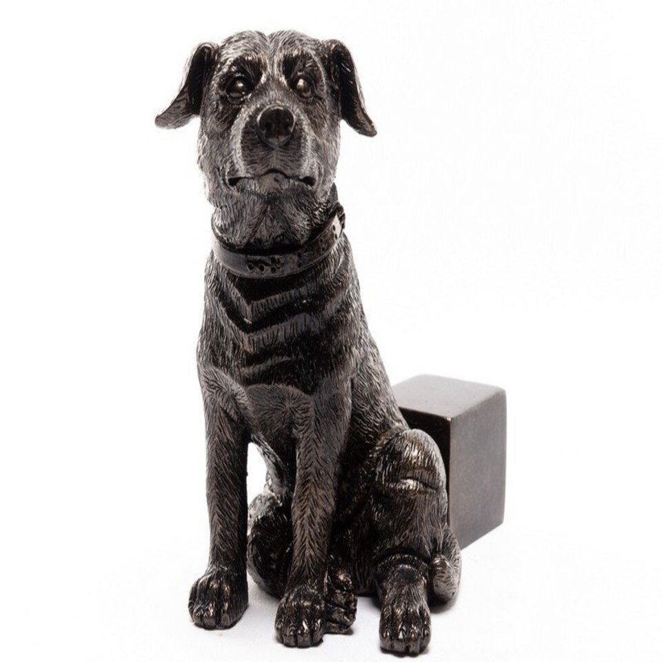 image 1 of Staffordshire Bull Terrier Plant Pot Feet - Set of 3 Grey