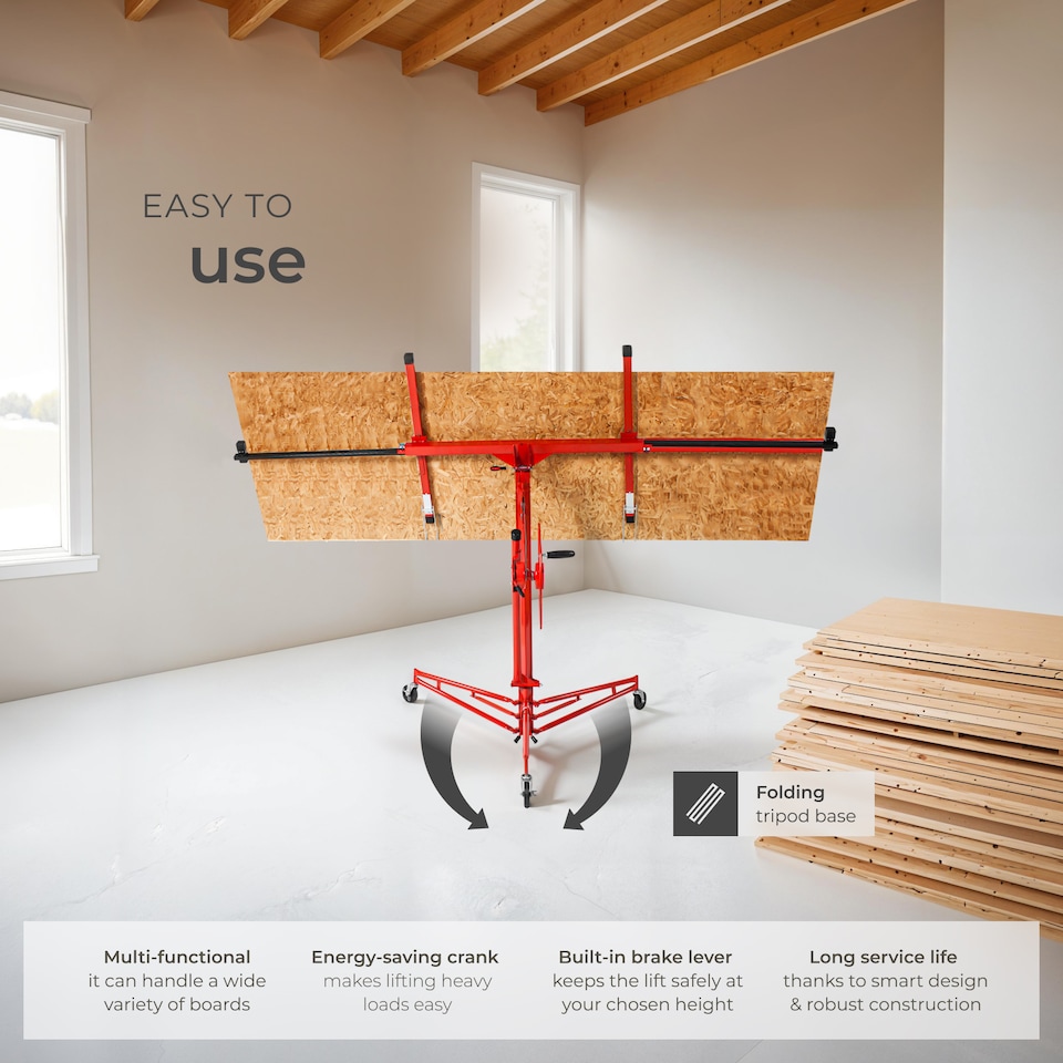 image 1 of Plasterboard Lifter - 1-man operation, height 140 - 355 cm, width 125 - 295 cm