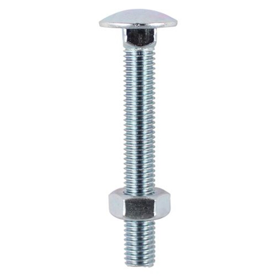 image 1 of Timco - Carriage Bolts & Hex Nuts - Zinc (Size M12 x 150 - 10 Pieces)
