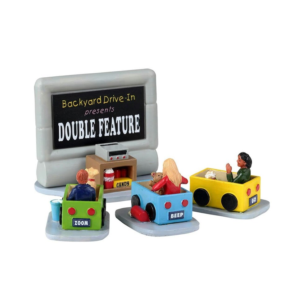 Lemax - Caddington Village - Accessory: Backyard Drive-In (set of 4) - (33616) /Xmas