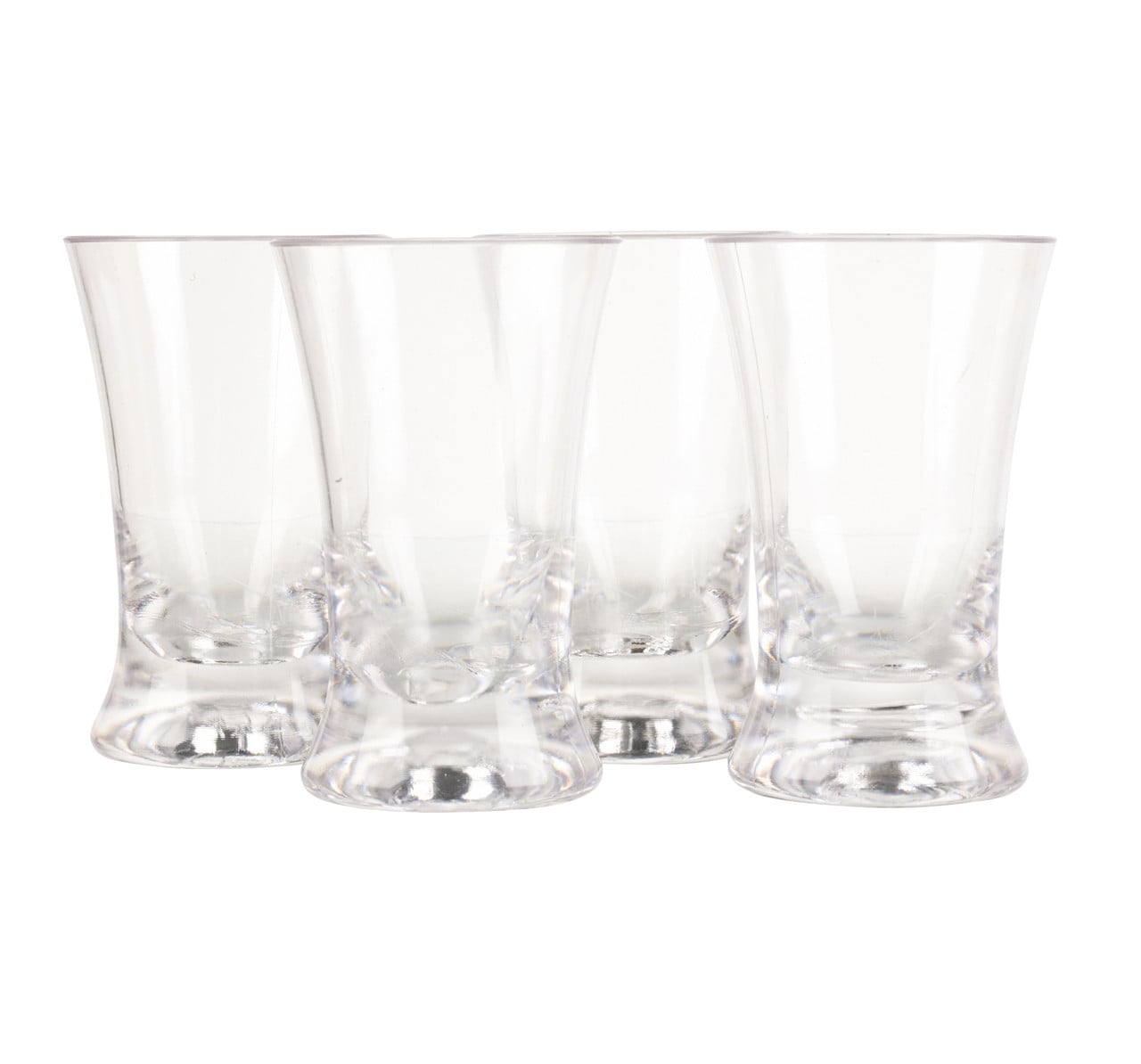 Set of 4 Polycarbonate Shot Glasses Clear 1