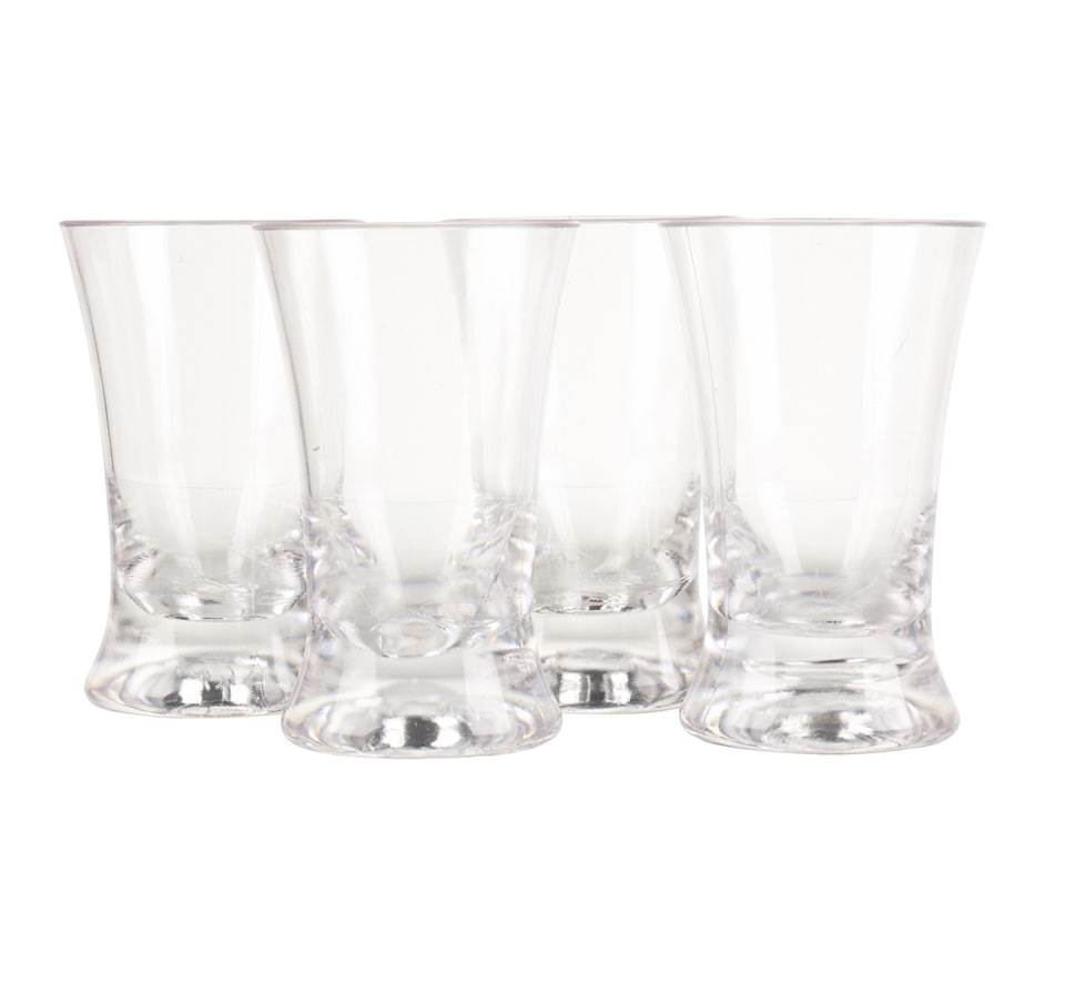 image 1 of Set of 4 Polycarbonate Shot Glasses | Clear | 1
