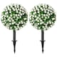 image 1 of HOMCOM Artificial Rose Topiary, UV Resistant, 2-Pack, 55 cm