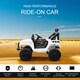 image 3 of HOMCOM Kids Electric Ride On Car 12V Off Road Toy with Parental Remote Control 2 Motors Horn Lights Suspension Wheels for 3-6 Years Old White