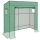 image 1 of Walk-in Garden Green House with Large Roll-up Door and 2 Mesh Windows, Green
