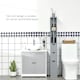 image 4 of HOMCOM Tall Bathroom Storage Cabinet with Shelf and Drawers, Grey