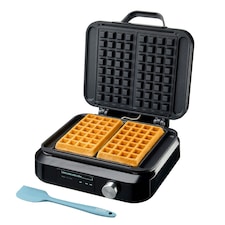 Cooks Professional Digital Dual Waffle Maker Iron Machine with Non-Stick Plates, Adjustable Temperature & Spatula - 1500W