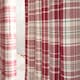 image 2 of OHS Dorest Woven Check Thermal Blackout Lined Eyelet Curtains, 66x54" - Red