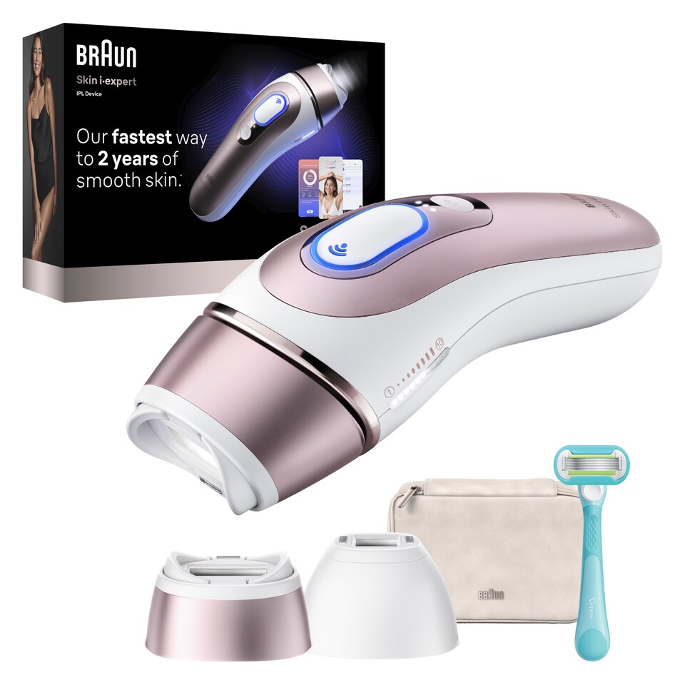 image 1 of Braun Smart IPL Skin i·expert, At Home Hair Removal, With Free App, 2 Smart Heads, PL7211