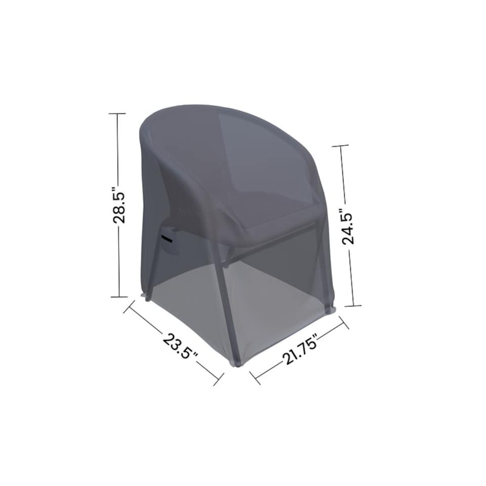 image 1 of Covers and all Anacely Rattan Restaurant Chair Covers Set of 2 Water-Repellent UV-Resistant Polyester with Tie-Downs for Outdoor Patio Chairs, 21.75