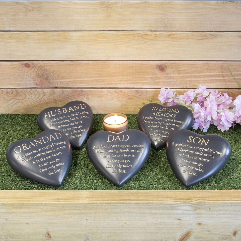 image 1 of Widdop Gifts Dad Graveside Heart Plaque
