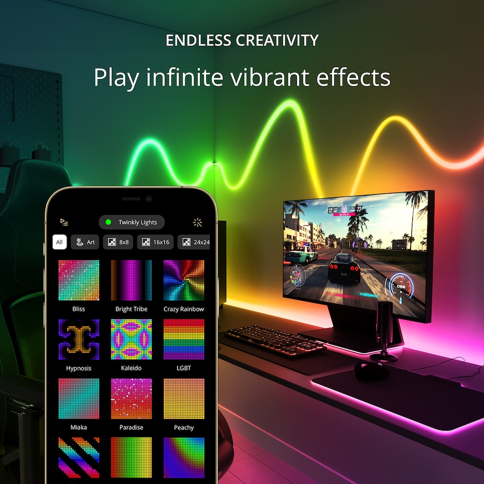 image 1 of Twinkly Flex Cable 2m White Wire Plug Type C