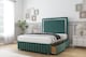 image 3 of Sloomy Boston Chrome Emerald Plush Divan Bed With Mattress 4 Drawers With 54" Floor Standing Headboard & 12" Matching Footboard 5' King | Green | Emerald | King | 1