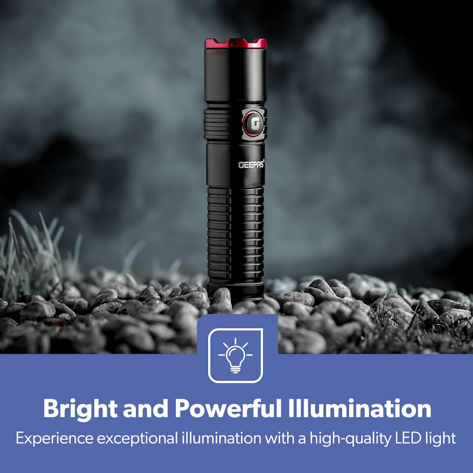 image 1 of GEEPAS Mini Portable Flashlight, 2500 Lumens