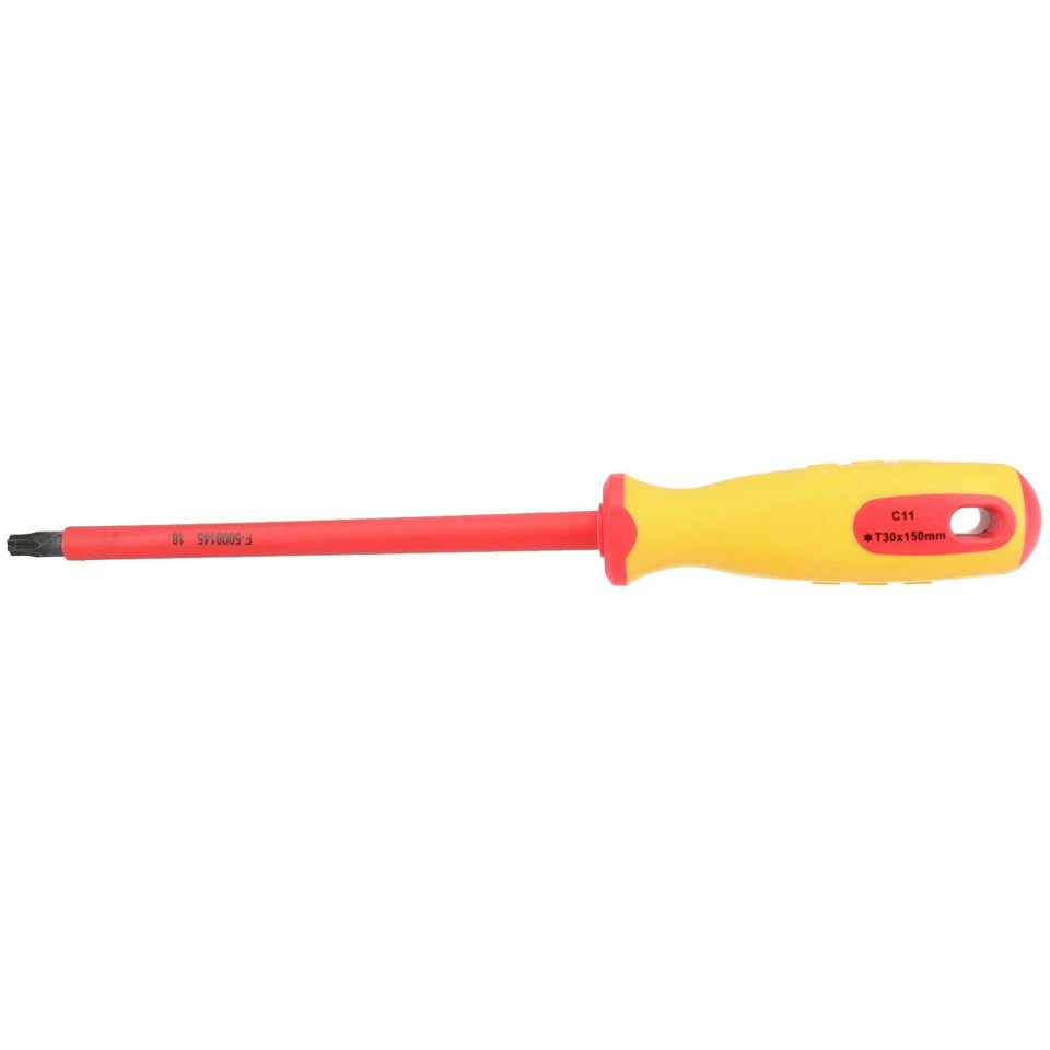 image 1 of T30 x 150mm VDE Torx Star Insulated Electrician Screwdriver Use on Hybrid Cars