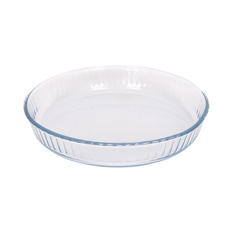 image 1 of Argon Tableware Optical Round Glass Oven Dish - 26cm x 26cm | Clear | Clear | 26cm x 26cm