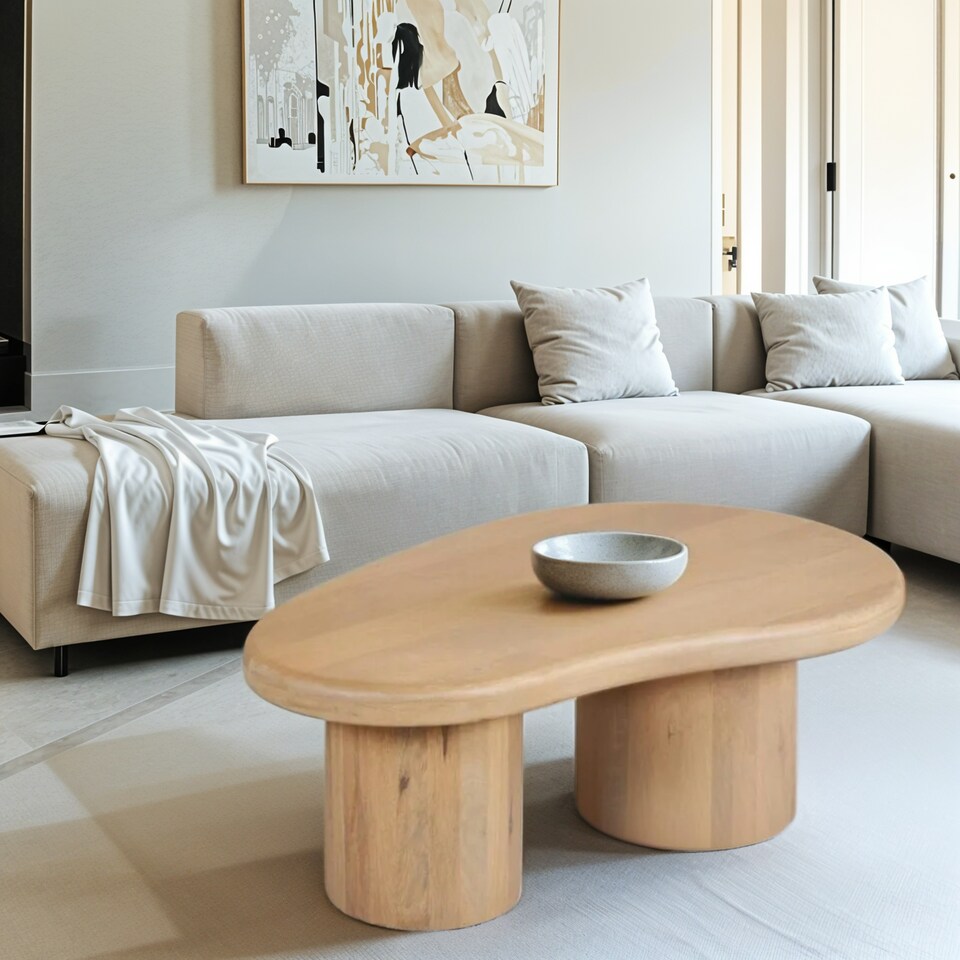 image 1 of Ajmer Solid Wood Coffee Table Brown