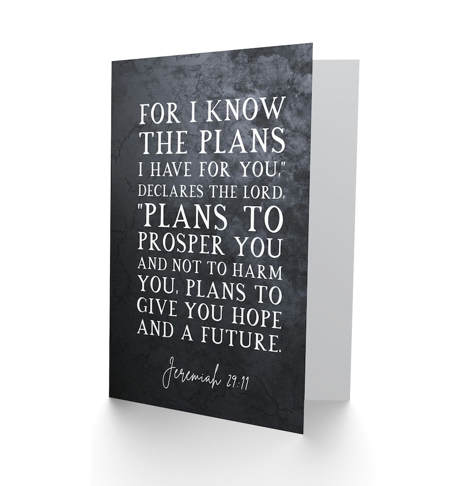 image 1 of Jeremiah 29:11 Plans You Give Hope Bible Verse Christian Card