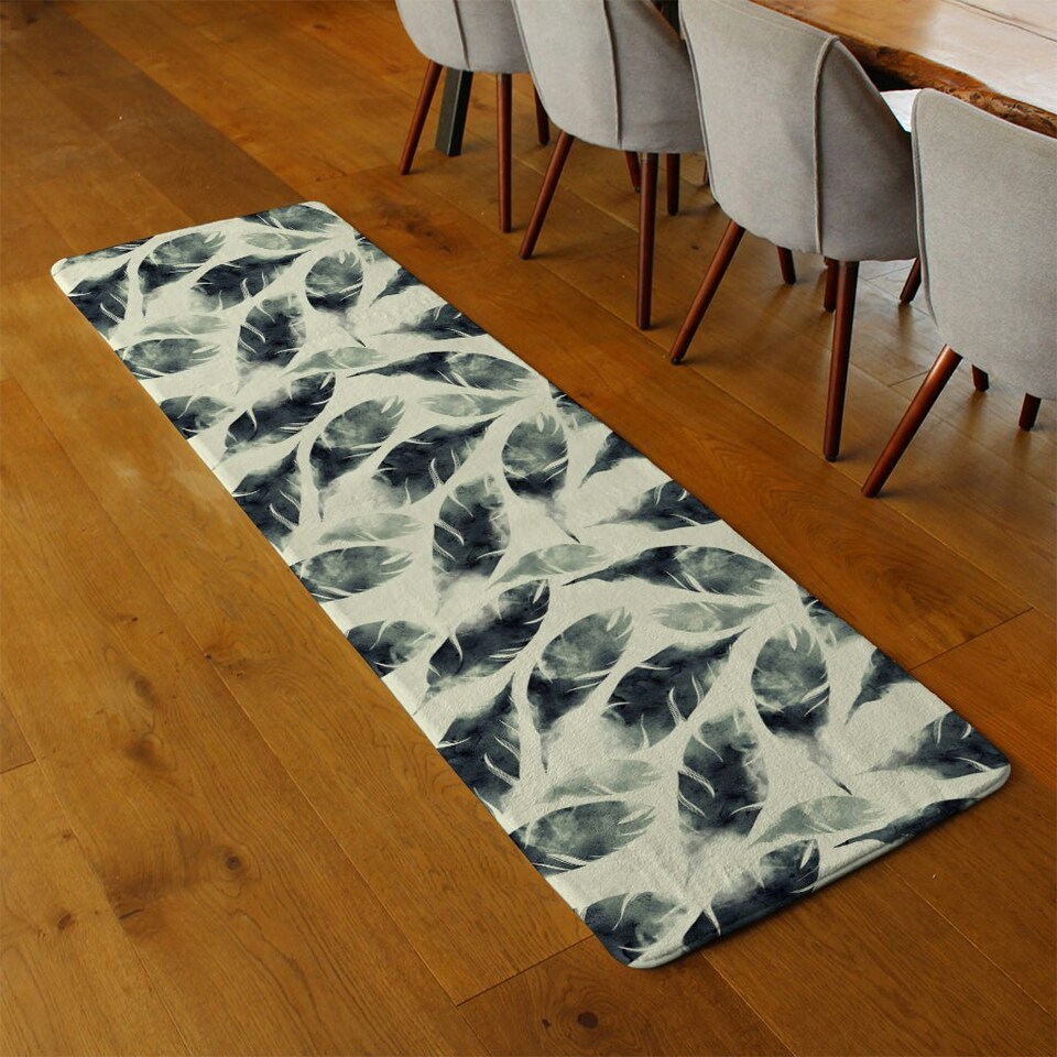image 1 of Feathers Fantastic Birds seamless pattern (Runner Rug) Multi