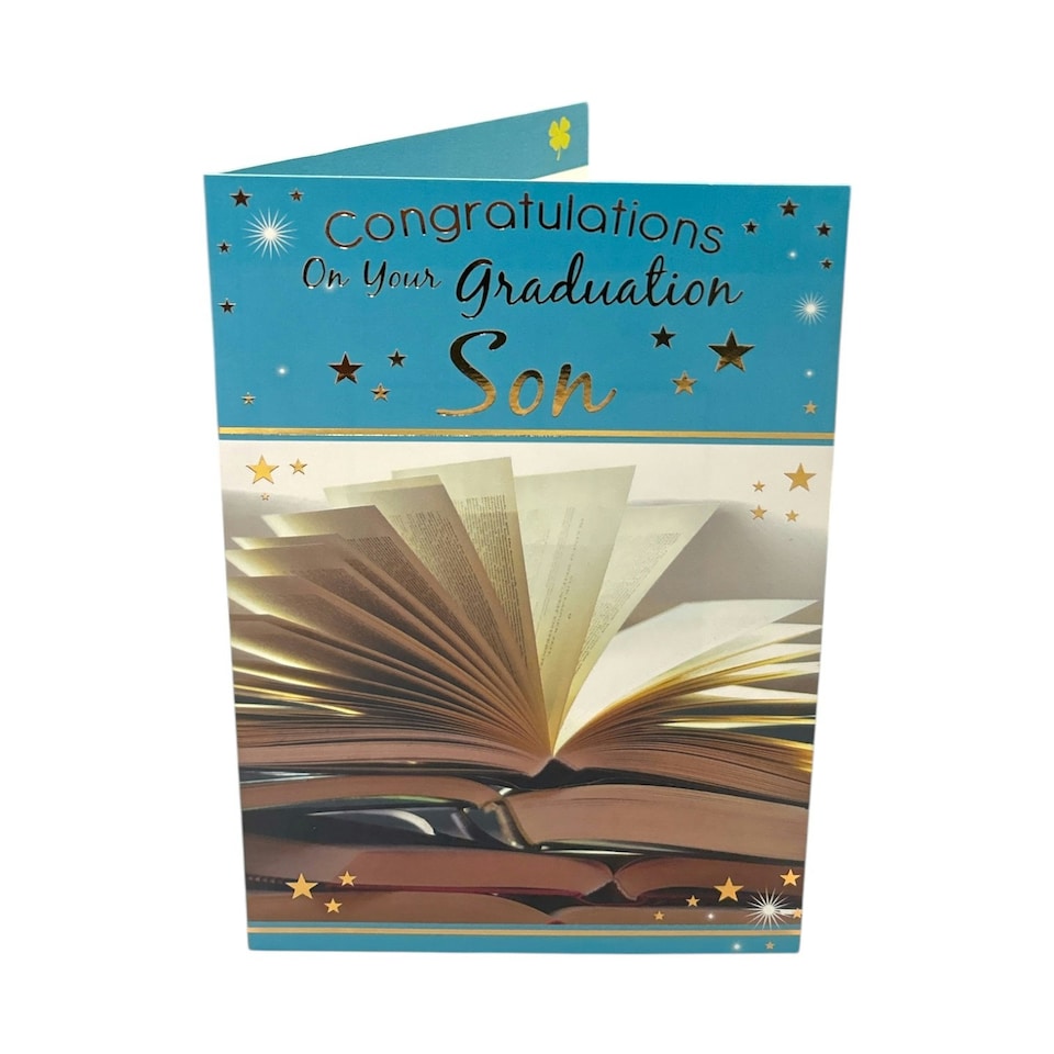 image 1 of Congratulations Son on Graduation Books Design Greeting Card