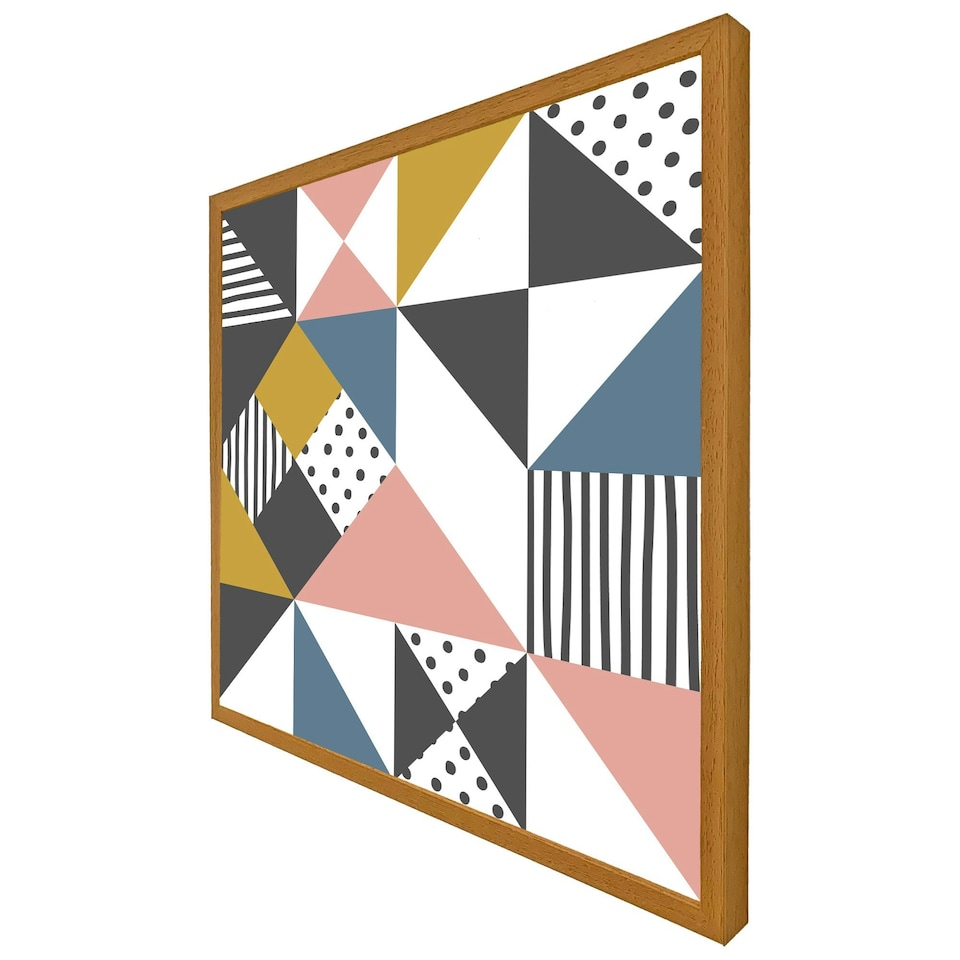image 1 of Coloured geometric pattern (Picture Frame) Brown | Oak | L