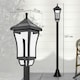 image 7 of Outsunny 1.3 m LED Garden Lamp Post Light, Waterproof IP44, Cool White | Black | Black