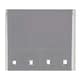 image 1 of 80cm Slate Grey Square Eyelet Edge Roller Blind | Grey | Grey