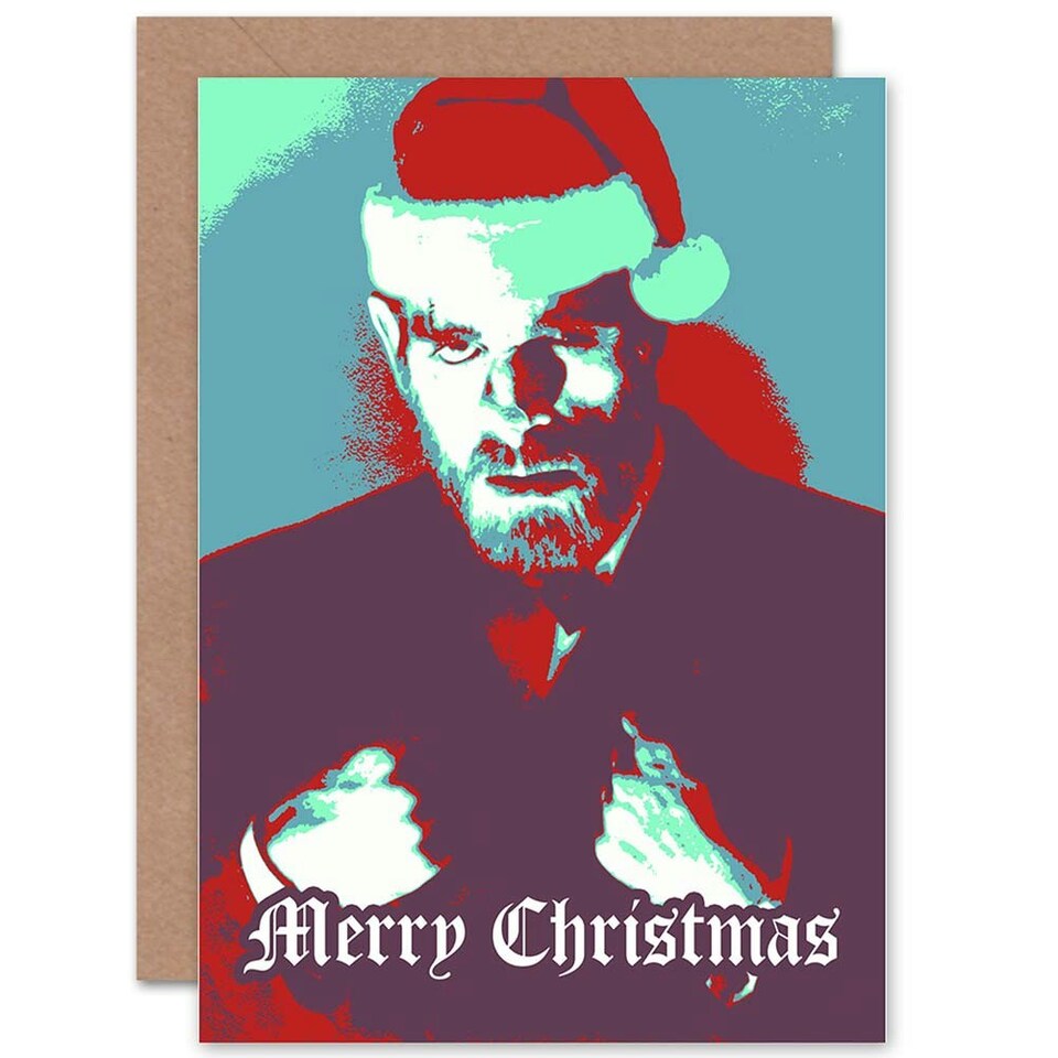 image 1 of Xmas Karloff Morgan Horror Funny Christmas Card