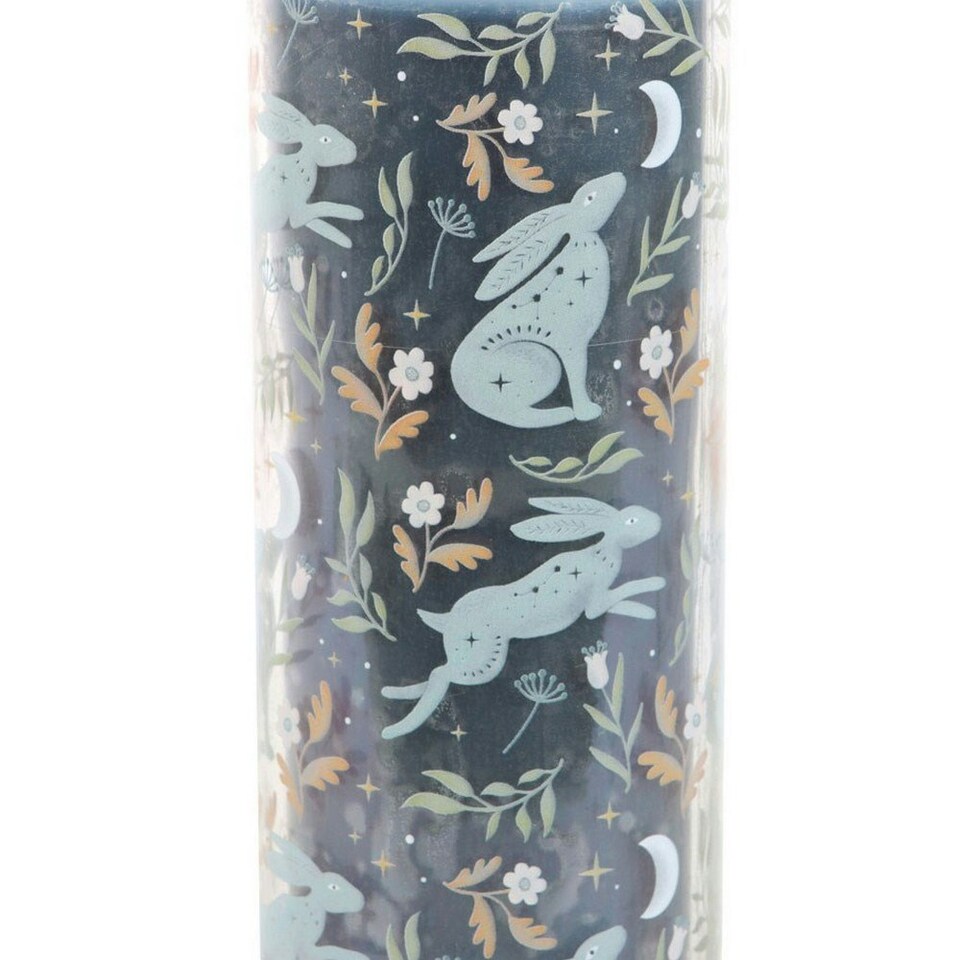 image 1 of Something Different Midnight Hare Wild Tulips Tube Candle - Navy/Transparent - One Size Blue | One Size