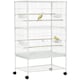 image 1 of PawHut Large Bird Cage Budgie Cage for Finch Canaries Parrot with Stand White