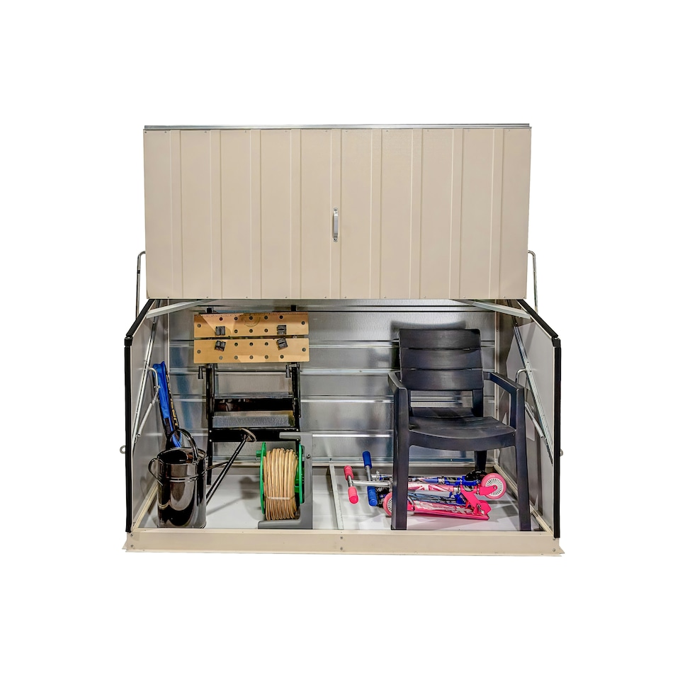 image 1 of Trimetals Storeguard Garden Large Storage Box – 196cm x 89cm Cream