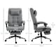 image 7 of Vinsetto Ergonomic Office Chair Adjustable Height w/ Wheels Footrest Light Grey