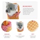 image 2 of Soft Gingham Basket & Wolf Set Grey | One Size