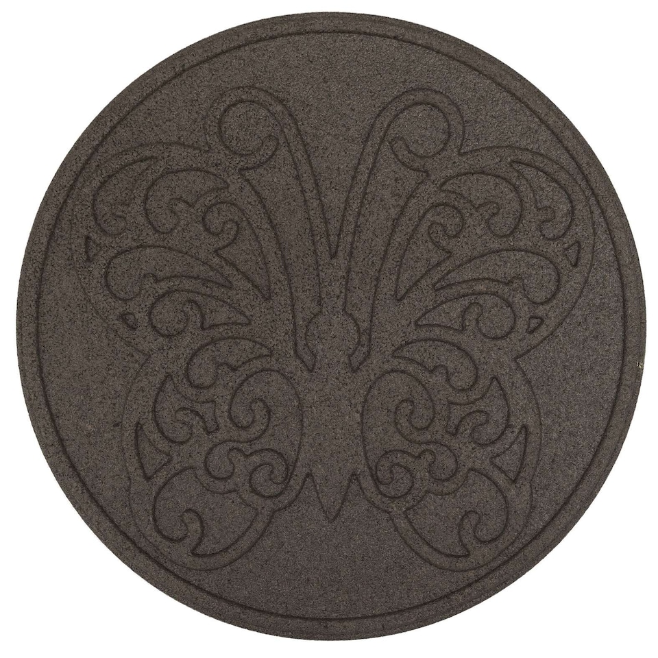image 1 of Nicoman Round Brown Butterfly Stepping Stone - Pack of 2 | Brown | Bown | Pack of 2