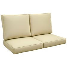 Outsunny 2 Seater Outdoor Seat Cushions, Water Repellent Seat Pads with Backrest 