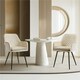 image 2 of Yaheetech Set of 2 Upholstered Dining Chairs with Velvet Fabric N/A | Beige