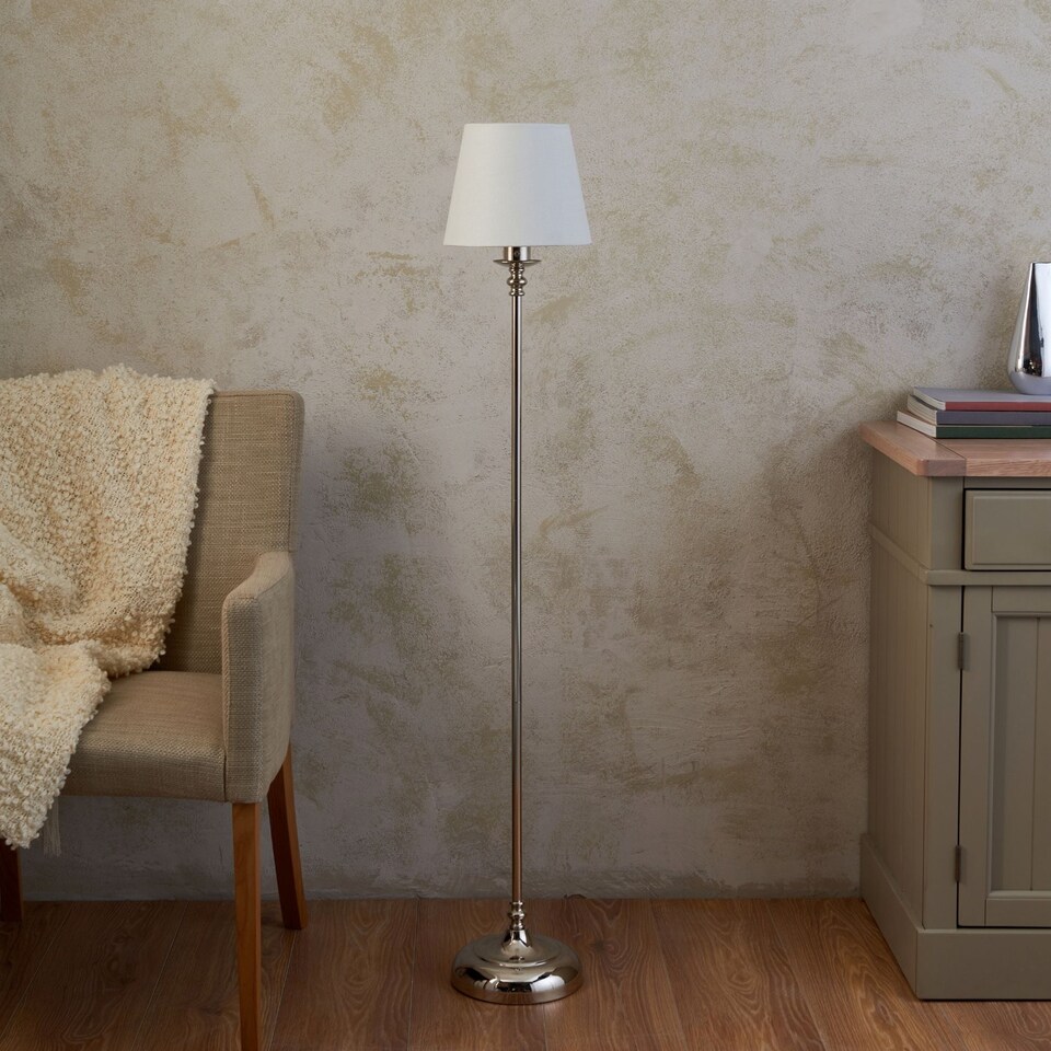 image 1 of Fable Polished Chrome Rechargeable Touch Floor Lamp