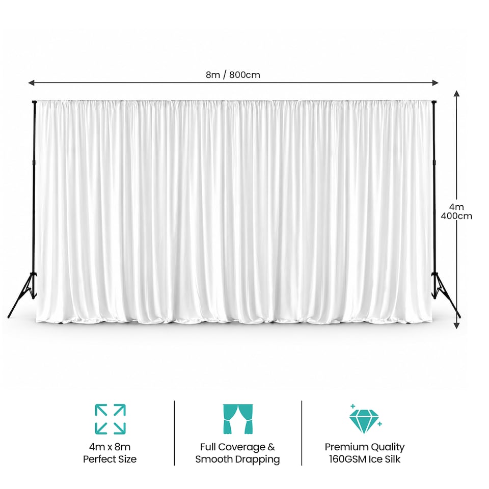 image 1 of 4x8m Spandex Backdrop Photography Background Drapes with Rod Pocket