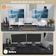 image 5 of HOMCOM Dual Monitor Stand Riser with Adjustable Length and Angle, White