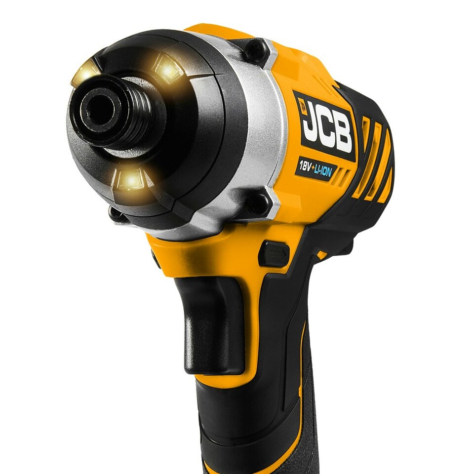 image 1 of JCB 18V Impact Driver, 150Nm, 4.0Ah Li-ion Battery, 2.4A Charger, 1/4" Hex Chuck | JCB-18ID-4XB