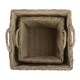 image 5 of Set of 2 Antique Wash Square Hessian Lined Log Basket | Brown | Brown | Not provided