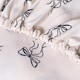 image 3 of OHS Bows Print Microfibre Easy Care 25cm Deep Fitted Bed Sheet | White | Monochrome | King