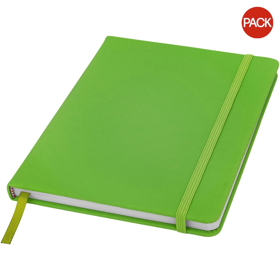 Bullet Spectrum A5 Notebook (Pack of 2) - Lime - 21 x 14.8 x 1.2 cm