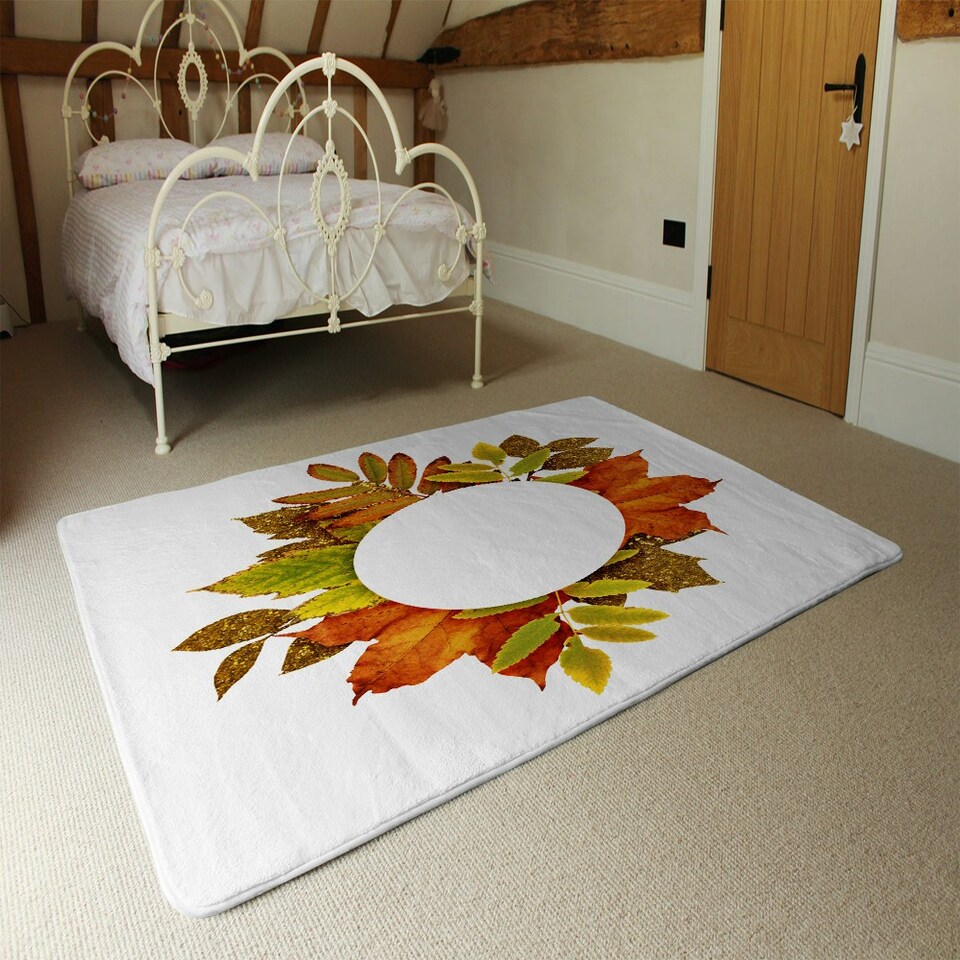 image 1 of Circled Autumn Leaves (Rug) Multi | XL: 160x230cm
