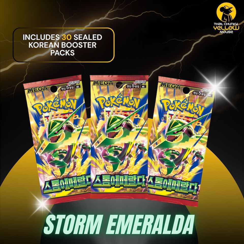 image 1 of Pokemon Cards Storm Emeralda Delta Reign - Korean Booster Box 30 Packs Mega Rayquaza ex