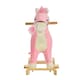 image 8 of HOMCOM Kids Plush Rocking Horse w/ Moving Mouth Tail Sounds 18-36 Months Pink