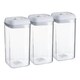 image 1 of Argon Tableware Flip Lock Plastic Food Storage Containers - 1.2 Litre - White - Pack of 6
